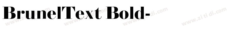 BrunelText Bold字体转换